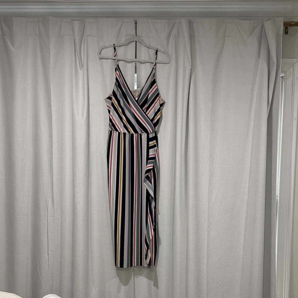 Striped Multicolor Midi Dress
